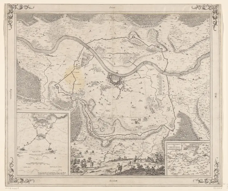 Kaart van het beleg van Thionville, 1643 Wall Art by Nicolas Berey (I) - High-Resolution Digital Print