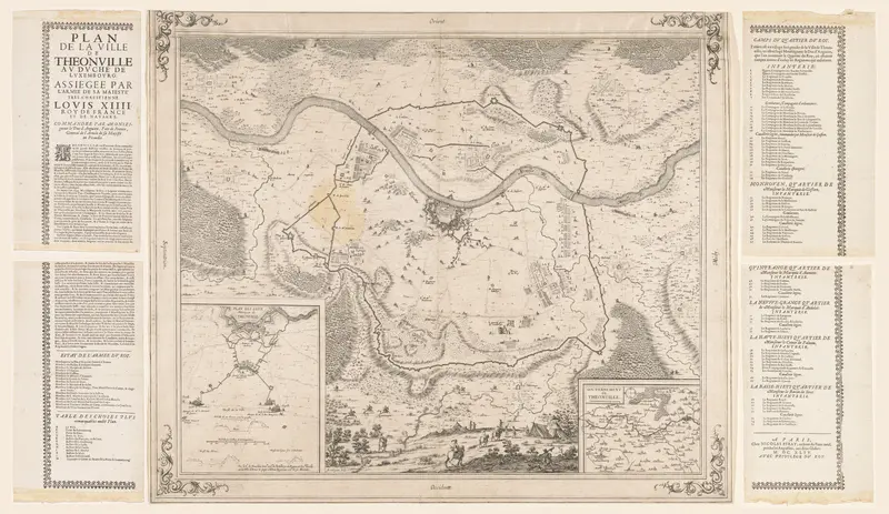Kaart van het beleg van Thionville, 1643 Wall Art by Unknown - High-Resolution Digital Print