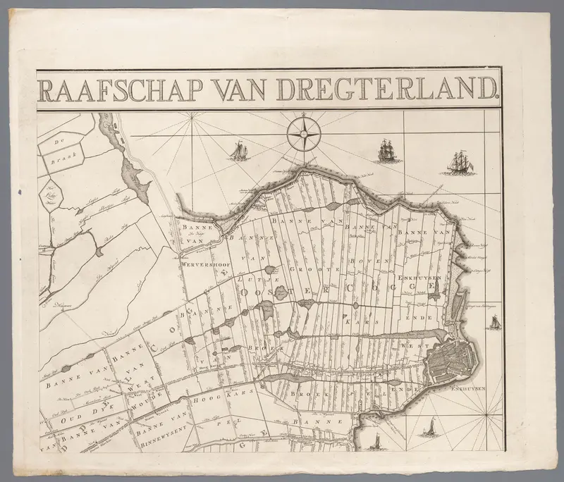 Kaart van het dijkgraafschap Drechterland (deel rechtsboven) Wall Art by anonymous - High-Resolution Digital Print