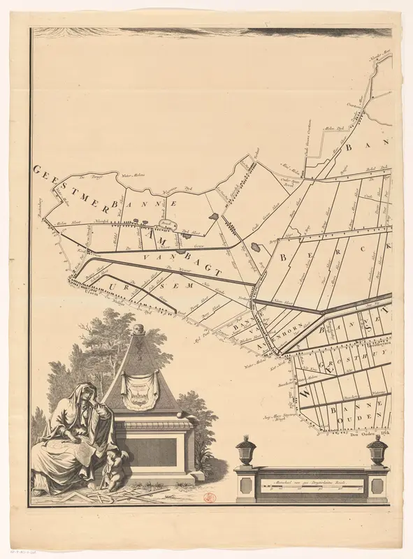 Kaart van het dijkgraafschap Drechterland (eerste deel van onder) Wall Art by Daniël Stopendaal - High-Resolution Digital Print