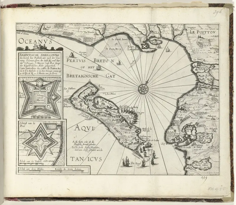 Kaart van het eiland Ré bij La Rochelle, ca. 1627 Wall Art by Unknown - High-Resolution Digital Print