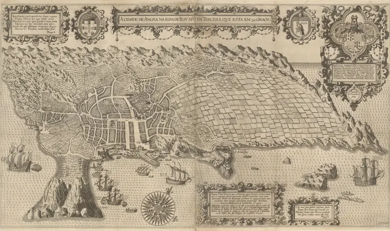 Kaart van het eiland Terceira Wall Art by Unknown - High-Resolution Digital Print