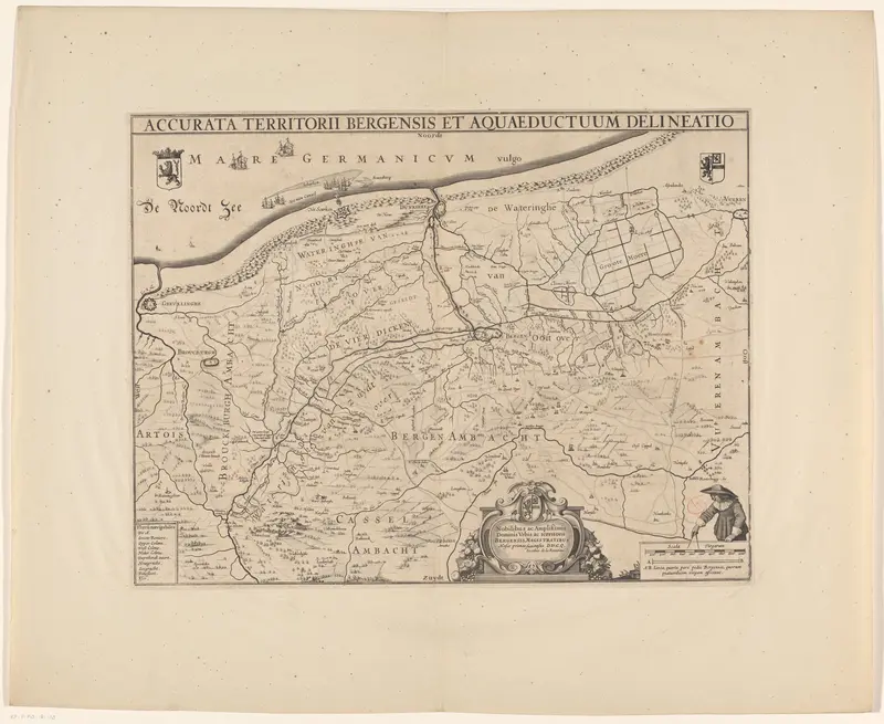 Kaart van het gebied rond Sint-Winoksbergen Wall Art by Johannes Willemszoon Blaeu - High-Resolution Digital Print