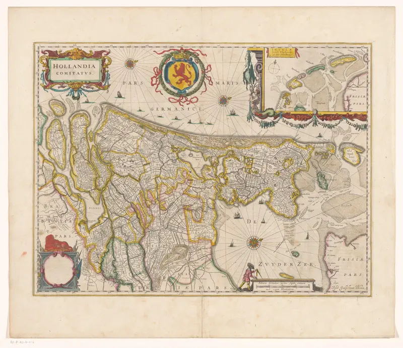 Kaart van het graafschap Holland Wall Art by Johannes Willemszoon Blaeu - High-Resolution Digital Print