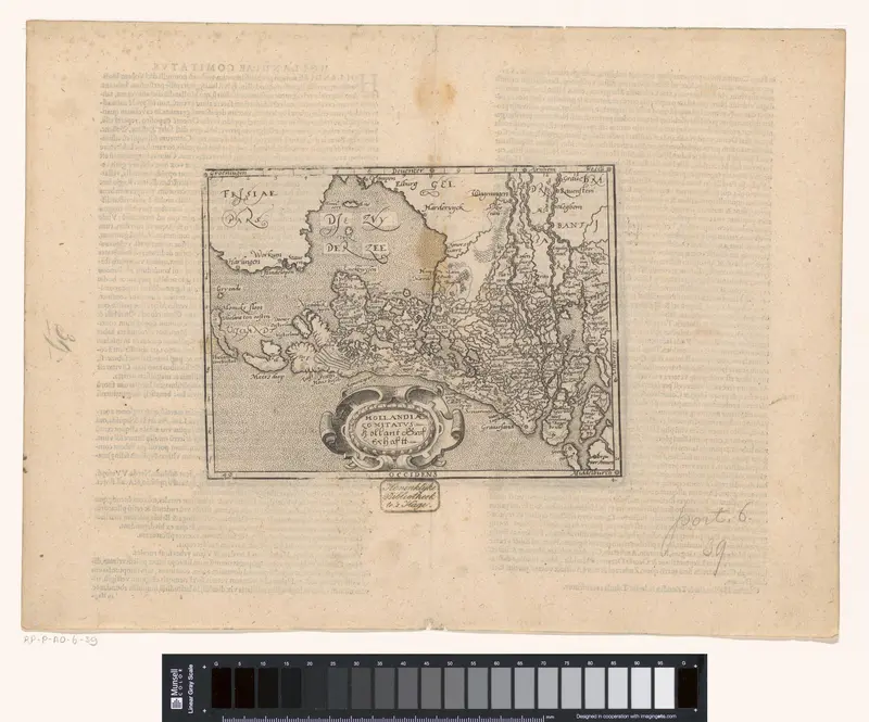 Kaart van het graafschap Holland Wall Art by Frans Hogenberg - High-Resolution Digital Print