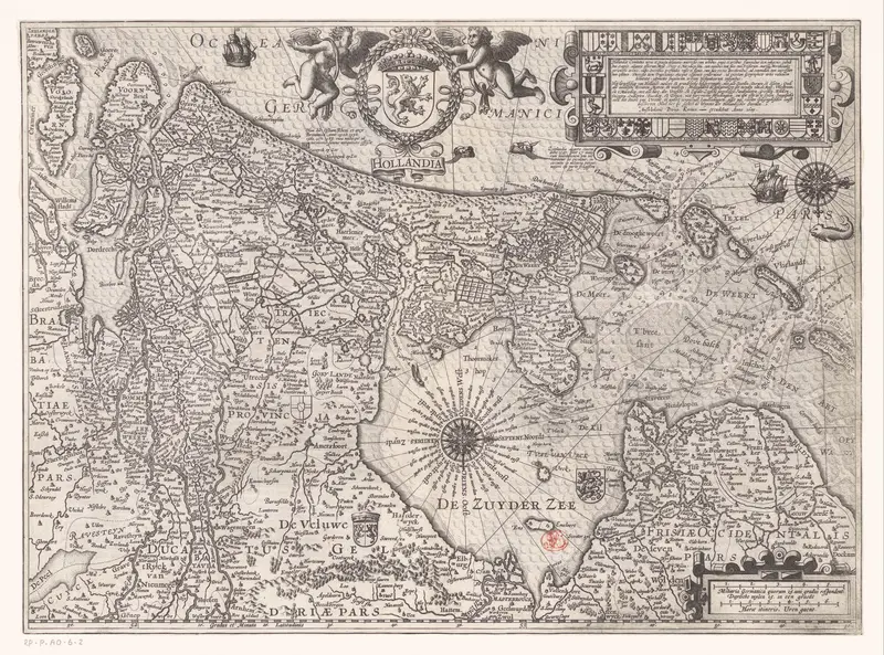 Kaart van het graafschap Holland Wall Art by Unknown - High-Resolution Digital Print