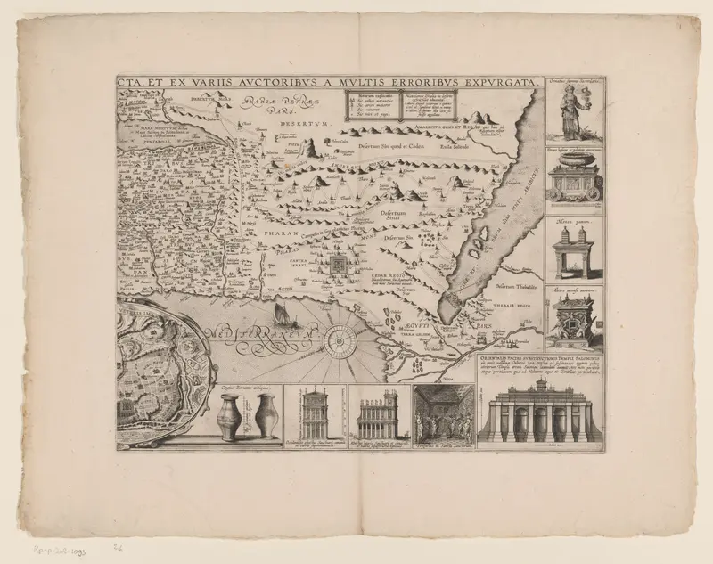Kaart van het Heilige Land, rechterdeel Wall Art by Unknown - High-Resolution Digital Print
