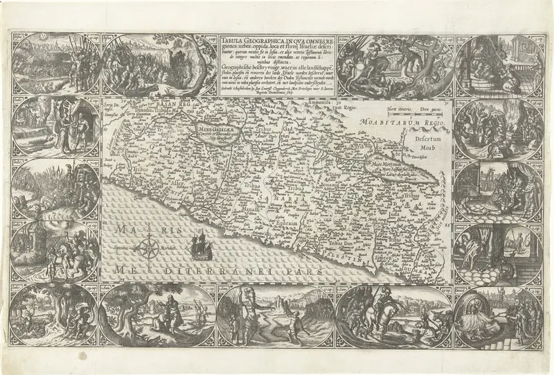 Kaart van het Heilige Land Wall Art by Petrus Plancius - High-Resolution Digital Print