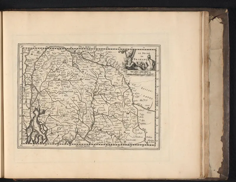 Kaart van het hertogdom Brabant, 1697 Wall Art by anonymous - High-Resolution Digital Print