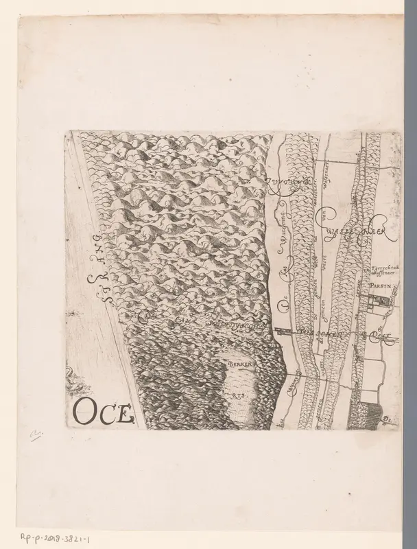 Kaart van het Hoogheemraadschap van Delfland, met Wassenaar en omgeving, deel linksboven Wall Art by Floris Balthasarsz. van Berckenrode - High-Resolution Digital Print
