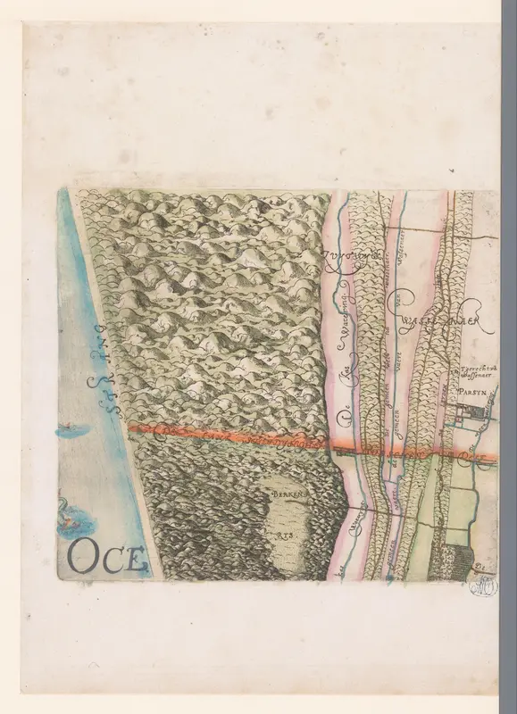 Kaart van het Hoogheemraadschap van Delfland, met Wassenaar en omgeving, deel linksboven Wall Art by Balthasar Florisz. van Berckenrode - High-Resolution Digital Print