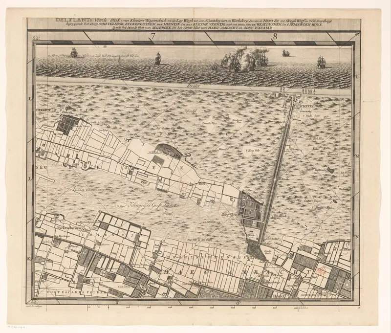 Kaart van het Hoogheemraadschap van Delfland (vierde deel) Wall Art by Jacob Cruquius - High-Resolution Digital Print