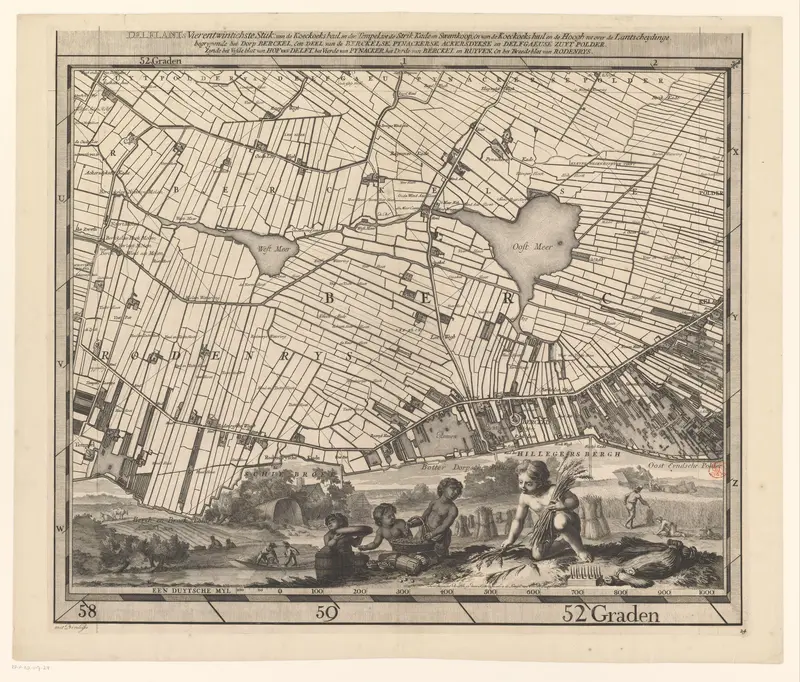 Kaart van het Hoogheemraadschap van Delfland (vierentwintigste deel) Wall Art by Thomas Doesburgh - High-Resolution Digital Print