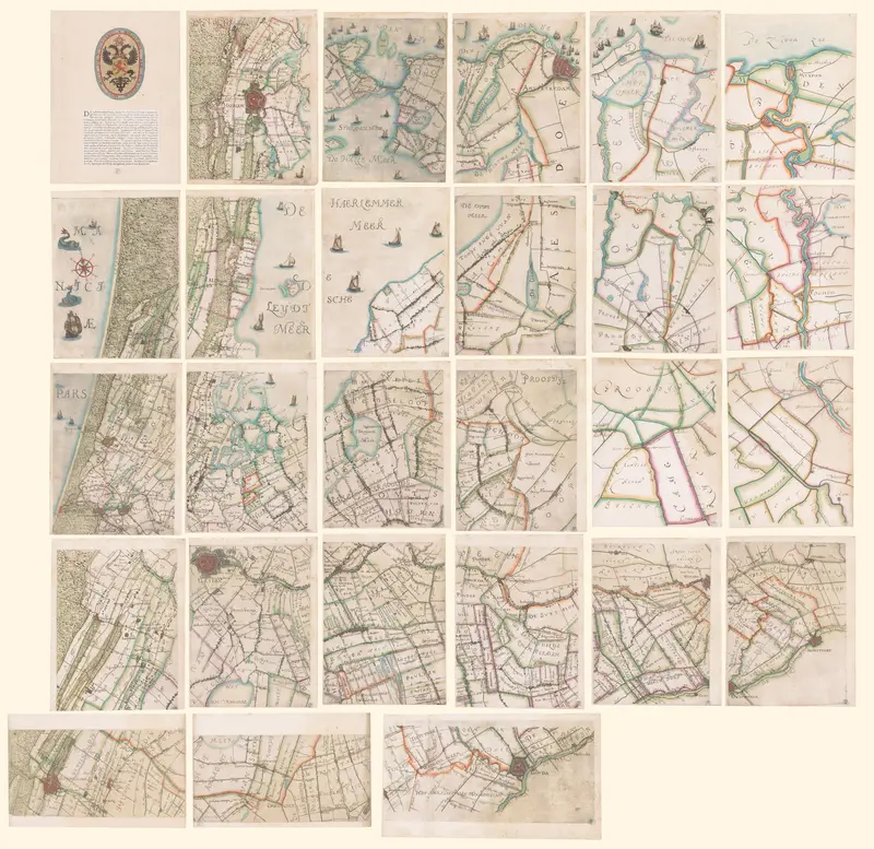 Kaart van het Hoogheemraadschap van Rijnland Wall Art by Floris Balthasarsz. van Berckenrode - High-Resolution Digital Print