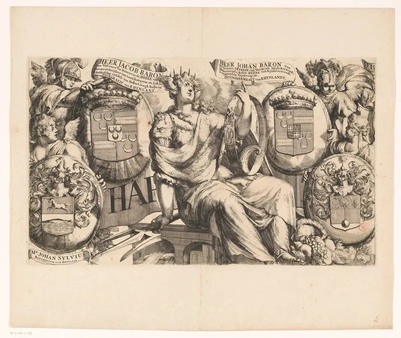 Kaart van het Hoogheemraadschap van Rijnland (tweede deel) Wall Art by Romeyn de Hooghe - High-Resolution Digital Print