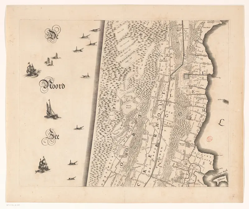 Kaart van het Hoogheemraadschap van Rijnland (zevende deel) Wall Art by Cornelis Danckerts (I) - High-Resolution Digital Print