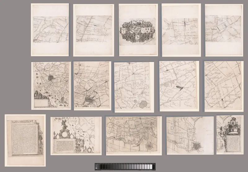 Kaart van het Hoogheemraadschap van Schieland, bestaande uit vijftien delen Wall Art by Balthasar Florisz. van Berckenrode - High-Resolution Digital Print