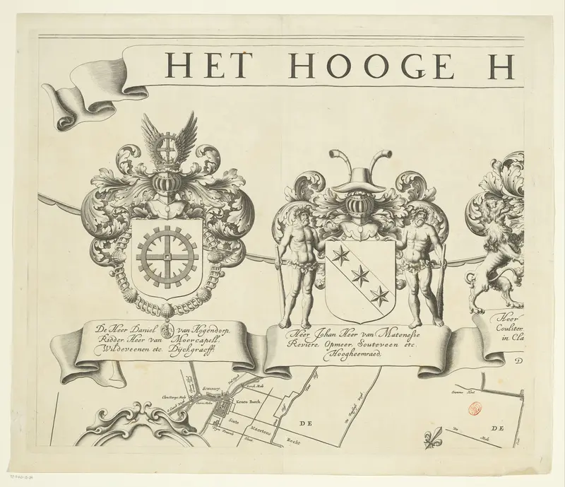 Kaart van het Hoogheemraadschap van Schieland (eerste deel) Wall Art by Jan Jansz. Stampioen (I) - High-Resolution Digital Print