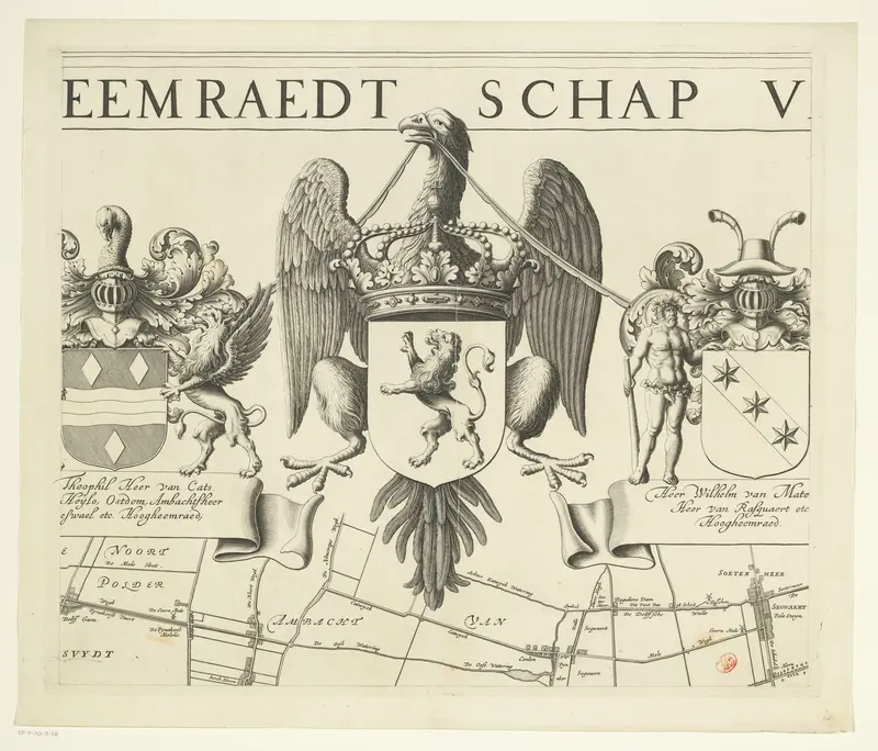 Kaart van het Hoogheemraadschap van Schieland (tweede deel) Wall Art by Jan Jansz. Stampioen (I) - High-Resolution Digital Print