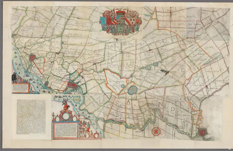 Kaart van het Hoogheemraadschap van Schieland Wall Art by Unknown - High-Resolution Digital Print