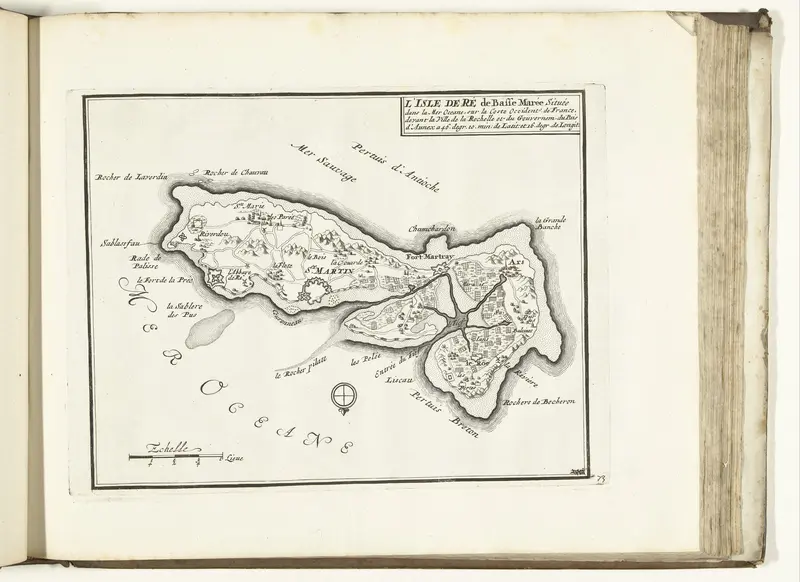 Kaart van het Ile de Ré, 1726 Wall Art by Pieter van der Aa (I) - High-Resolution Digital Print