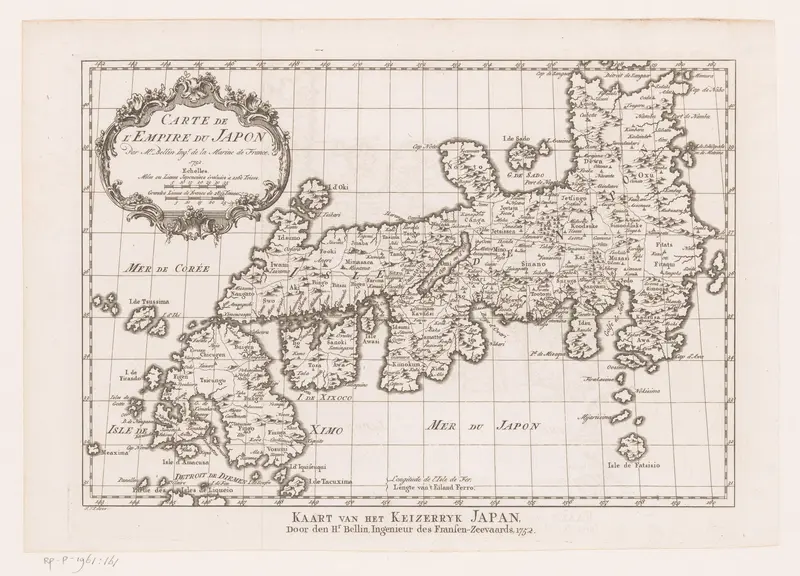 Kaart van het keizerrijk Japan Wall Art by Pieter de Hondt - High-Resolution Digital Print