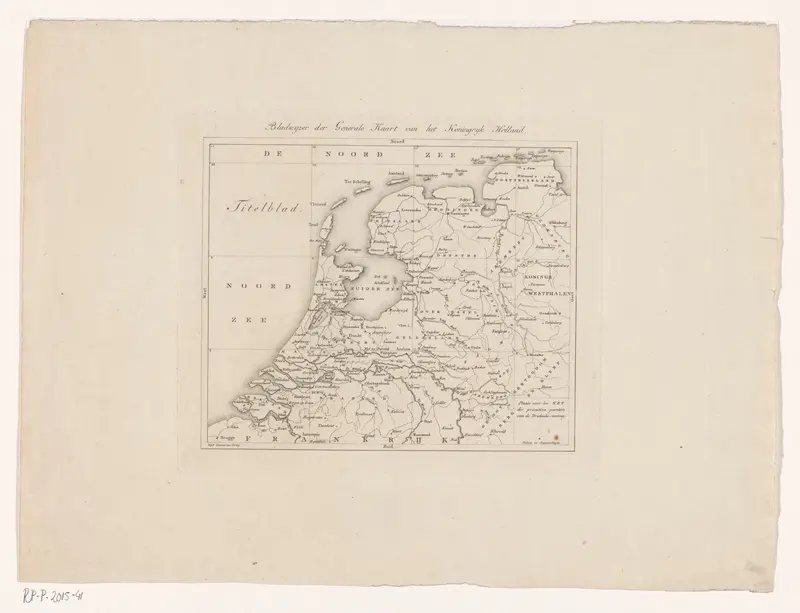 Kaart van het Koninkrijk Holland Wall Art by anonymous - High-Resolution Digital Print