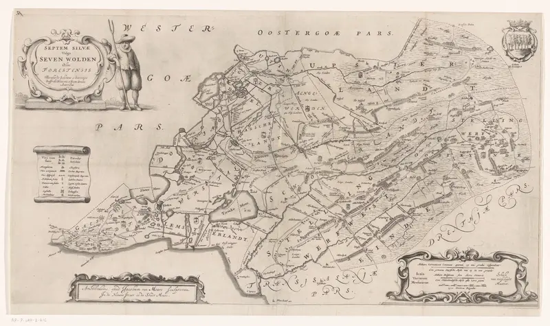 Kaart van het kwartier Zevenwouden Wall Art by Unknown - High-Resolution Digital Print
