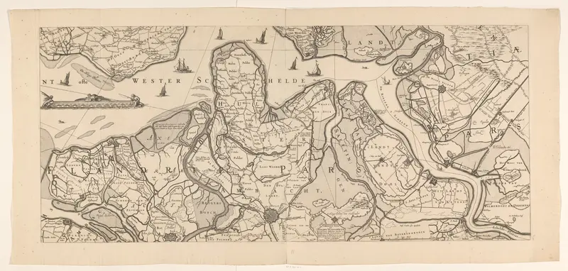 Kaart van het merendeel van Staats-Vlaanderen Wall Art by Zacharias Roman - High-Resolution Digital Print