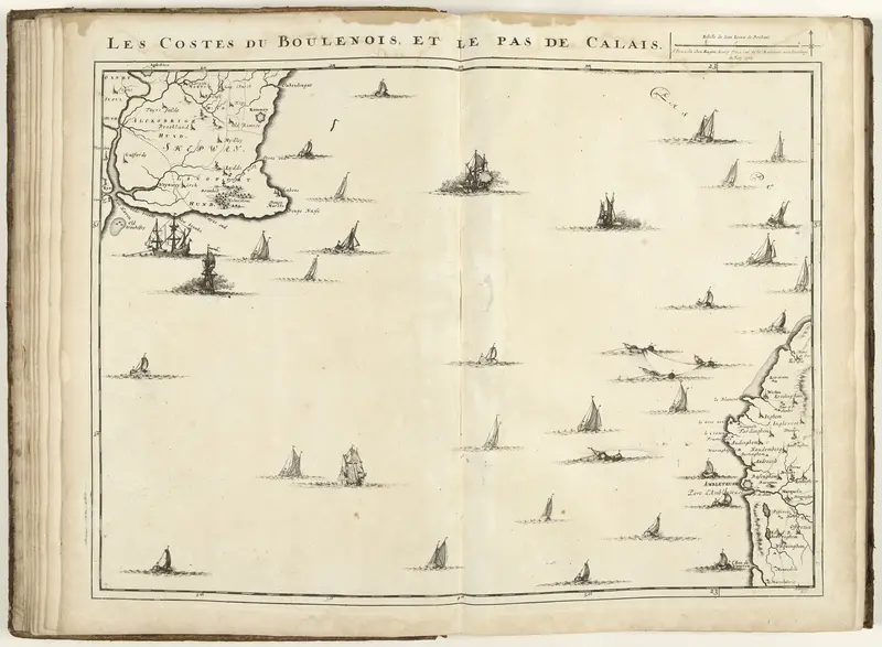 Kaart van het Nauw van Calais, 1709 Wall Art by Unknown - High-Resolution Digital Print