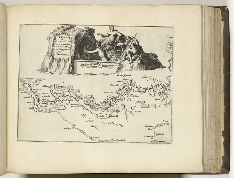 Kaart van het nieuwe kanaal van Pontgouin naar Versailles (deel I), ca. 1693-1696 Wall Art by anonymous - High-Resolution Digital Print