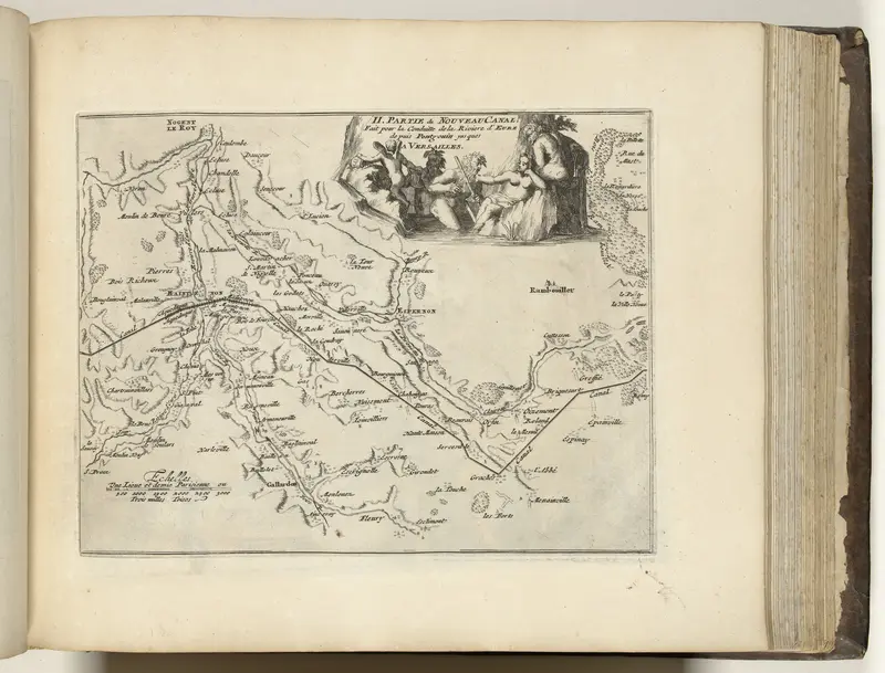 Kaart van het nieuwe kanaal van Pontgouin naar Versailles (deel II), ca. 1693-1696 Wall Art by anonymous - High-Resolution Digital Print