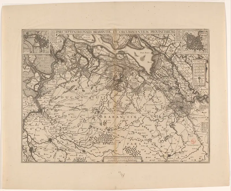 Kaart van het noordwestelijk deel van Brabant Wall Art by anonymous - High-Resolution Digital Print
