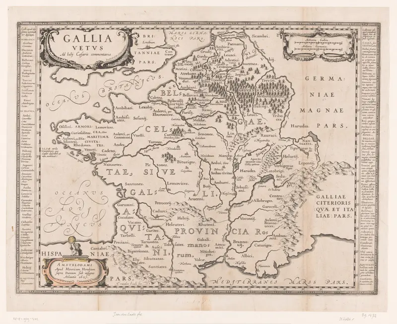 Kaart van het oude Gallië, 1627 Wall Art by Unknown - High-Resolution Digital Print