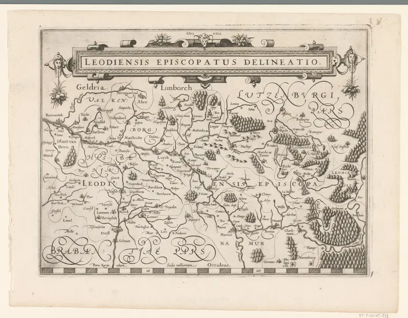 Kaart van het prins-bisdom Luik Wall Art by Unknown - High-Resolution Digital Print