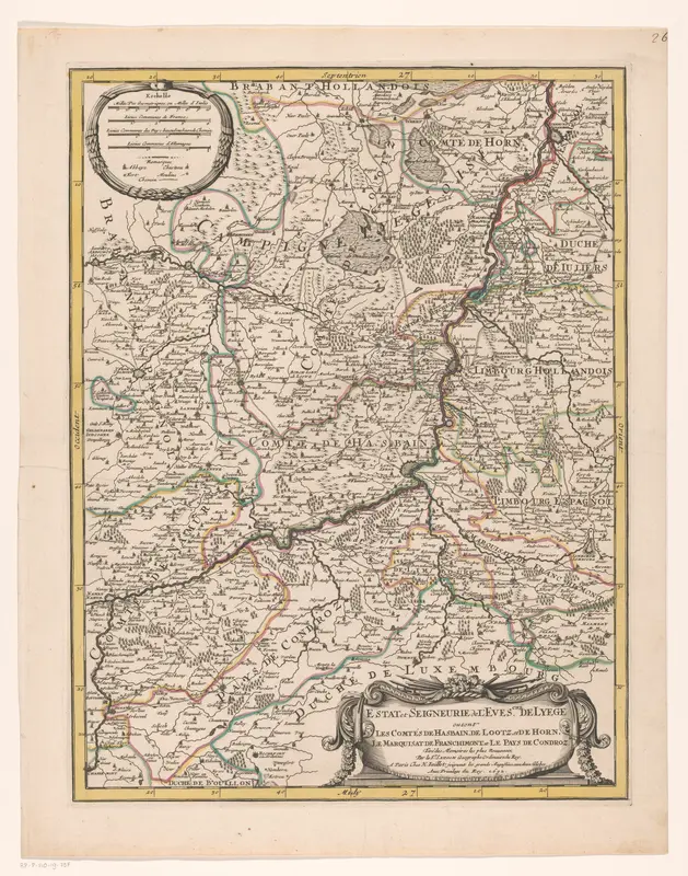 Kaart van het prinsbisdom Luik Wall Art by Unknown - High-Resolution Digital Print