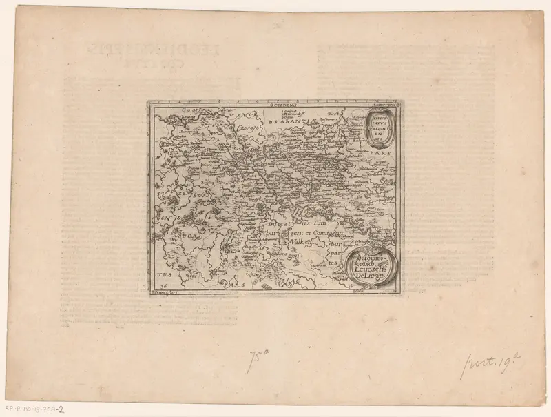 Kaart van het prinsbisdom Luik Wall Art by Frans Hogenberg - High-Resolution Digital Print