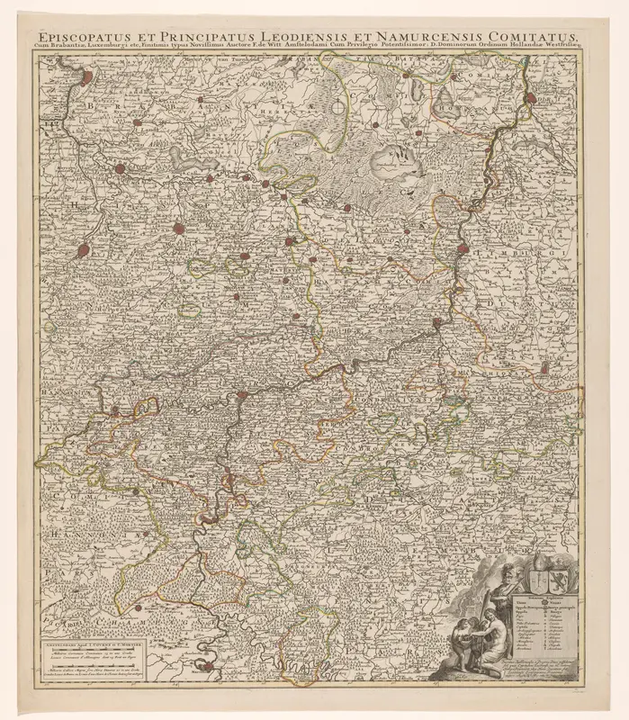 Kaart van het prinsbisdom Luik en het graafschap Namen Wall Art by anonymous - High-Resolution Digital Print