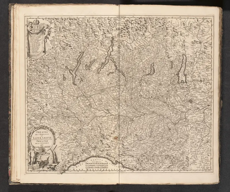 Kaart van het strijdtoneel in Lombardije, 1701-1713 Wall Art by Isaac van der Kloot - High-Resolution Digital Print