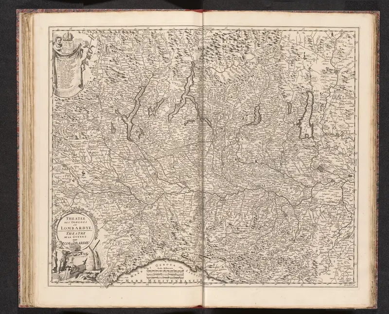 Kaart van het strijdtoneel in Lombardije, 1701-1713 Wall Art by anonymous - High-Resolution Digital Print