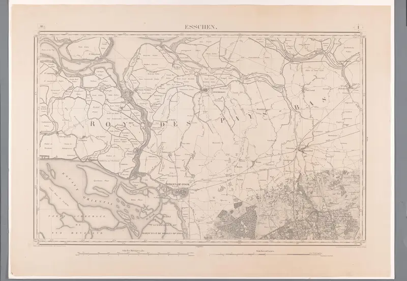 Kaart van het westelijk deel van Noord-Brabant Wall Art by Unknown - High-Resolution Digital Print