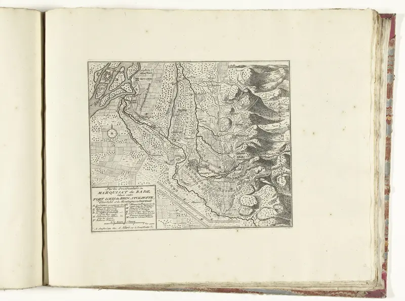 Kaart van het westen van markizaat Baden, ca. 1701-1713 Wall Art by Pieter van der Aa (I) - High-Resolution Digital Print