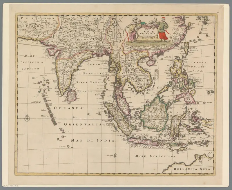 Kaart van Indonesië Wall Art by Unknown - High-Resolution Digital Print