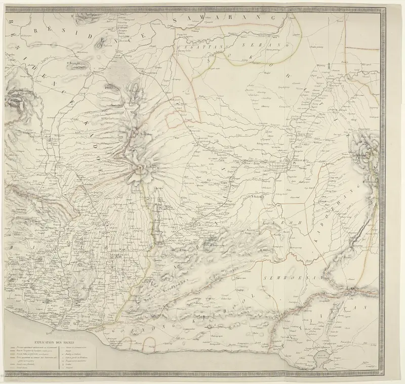 Kaart van Java, tijdens de Java-oorlog 1825-1830 (rechterdeel) Wall Art by Unknown - High-Resolution Digital Print