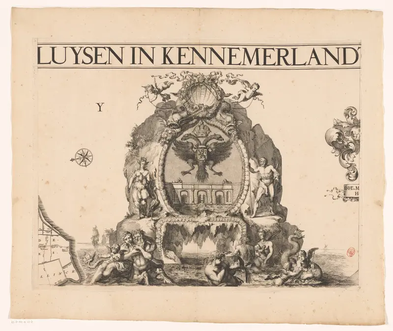 Kaart van Kennemerland en West-Friesland (derde deel) Wall Art by Abraham Jansz. Deur - High-Resolution Digital Print