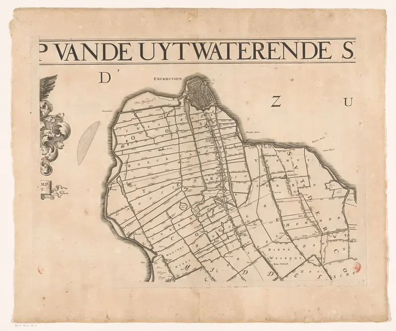Kaart van Kennemerland en West-Friesland (tweede deel) Wall Art by Abraham Jansz. Deur - High-Resolution Digital Print