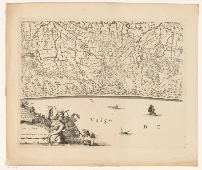 Kaart van Kennemerland en West-Friesland (vijftiende deel) Wall Art by unknown - High-Resolution Digital Print