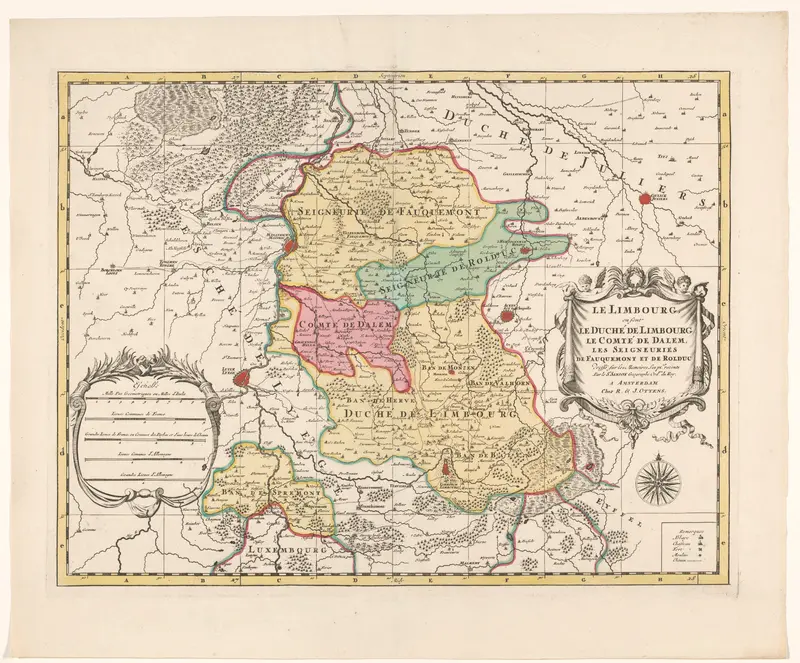 Kaart van Limburg Wall Art by Unknown - High-Resolution Digital Print