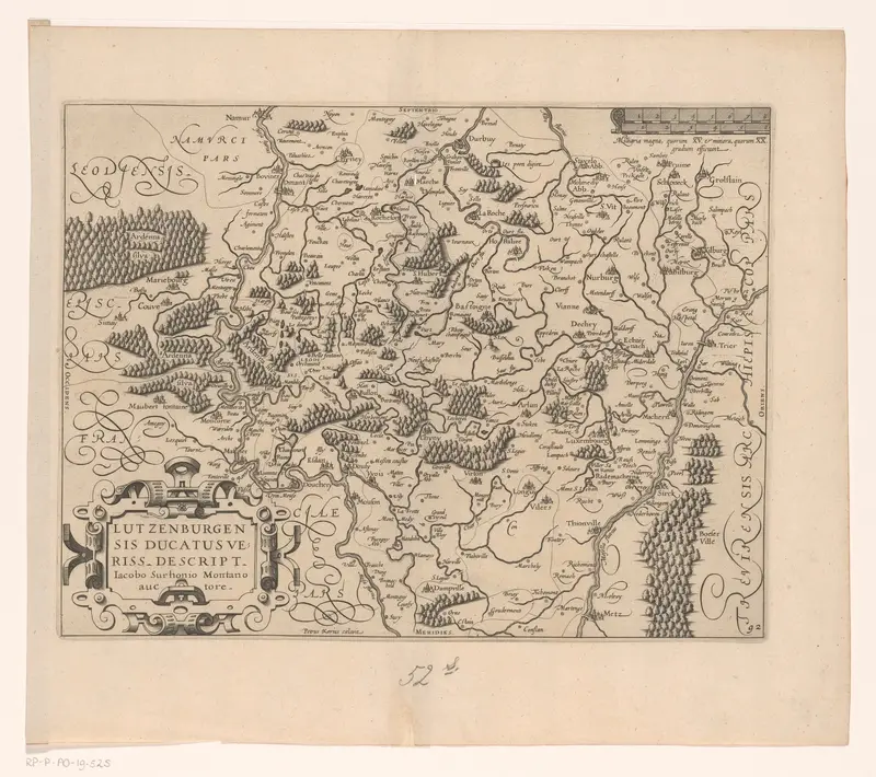Kaart van Luxemburg Wall Art by Unknown - High-Resolution Digital Print