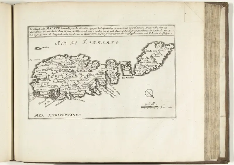 Kaart van Malta, 1726 Wall Art by anonymous - High-Resolution Digital Print